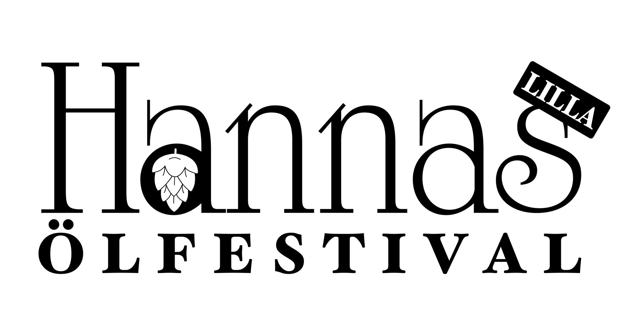 Loga med texten Hannas lilla ölfestival