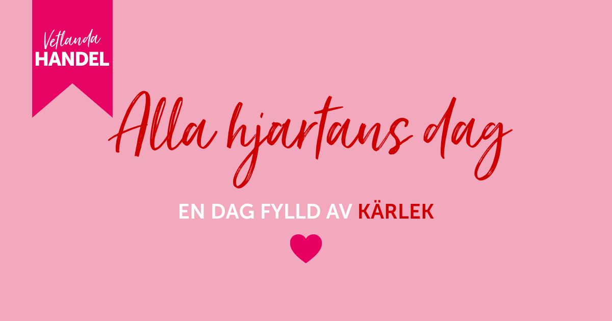 Text på rosa bakgrund