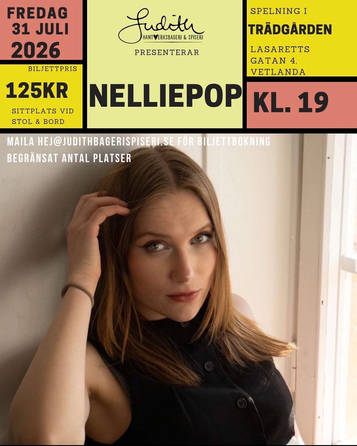 NelliePop hos Judiths, affisch