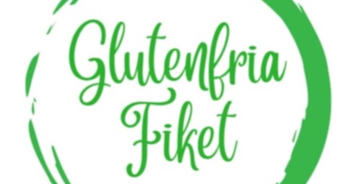grön rund logga med texten Glutenfria Fiket