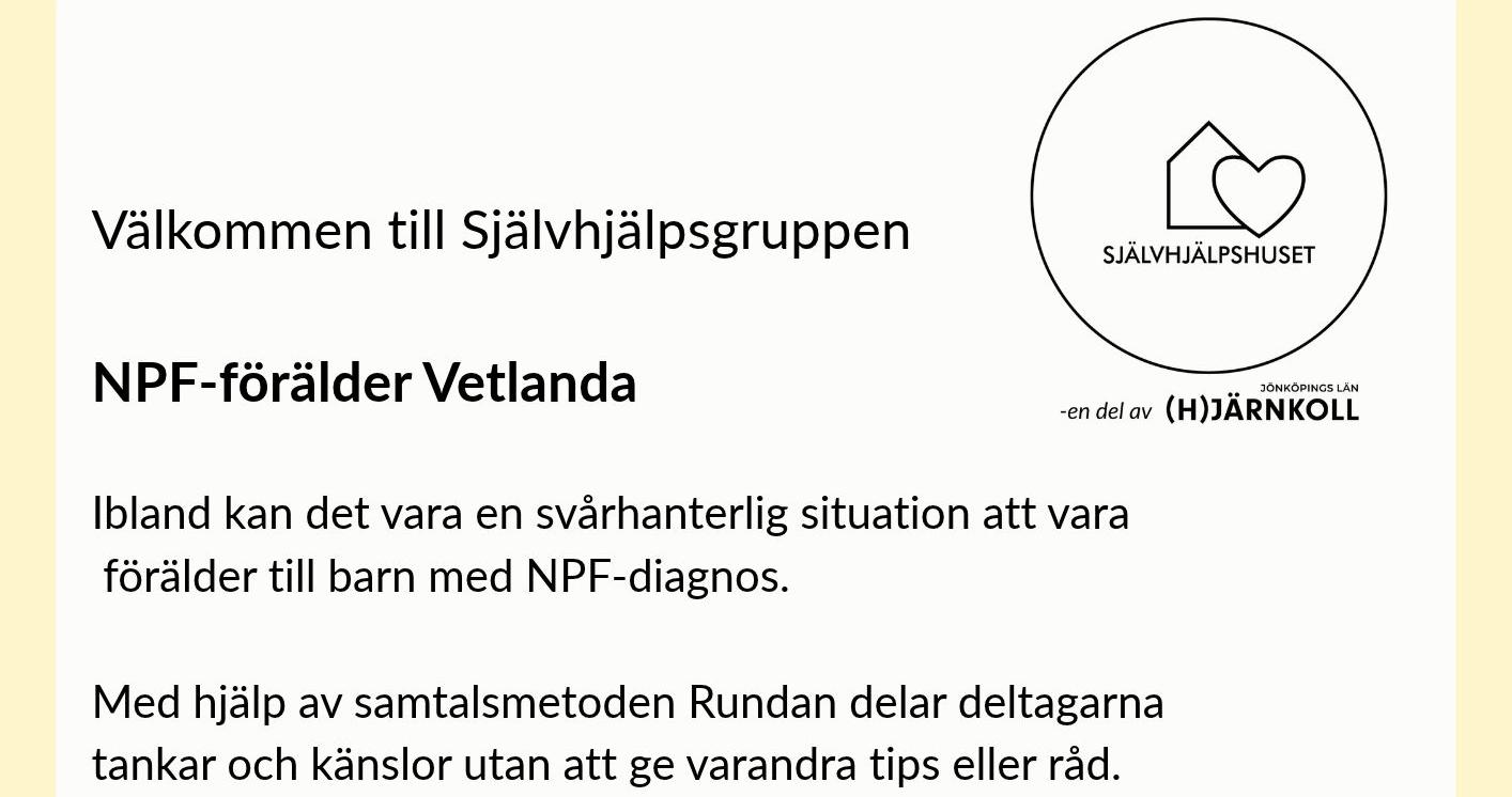 Inbjudan till självhjälpsgrupp