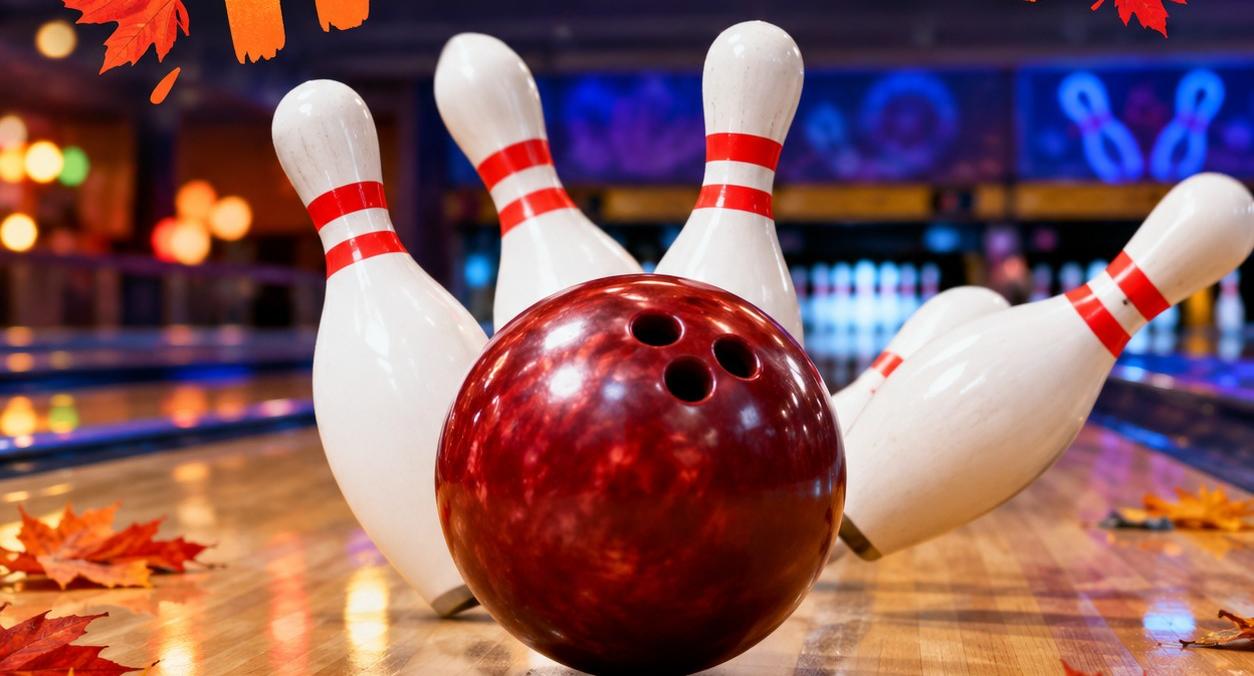 höstlov, bowling, käglor, bowlingklot massa färger, disco