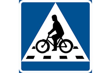skylt cykelöverfart