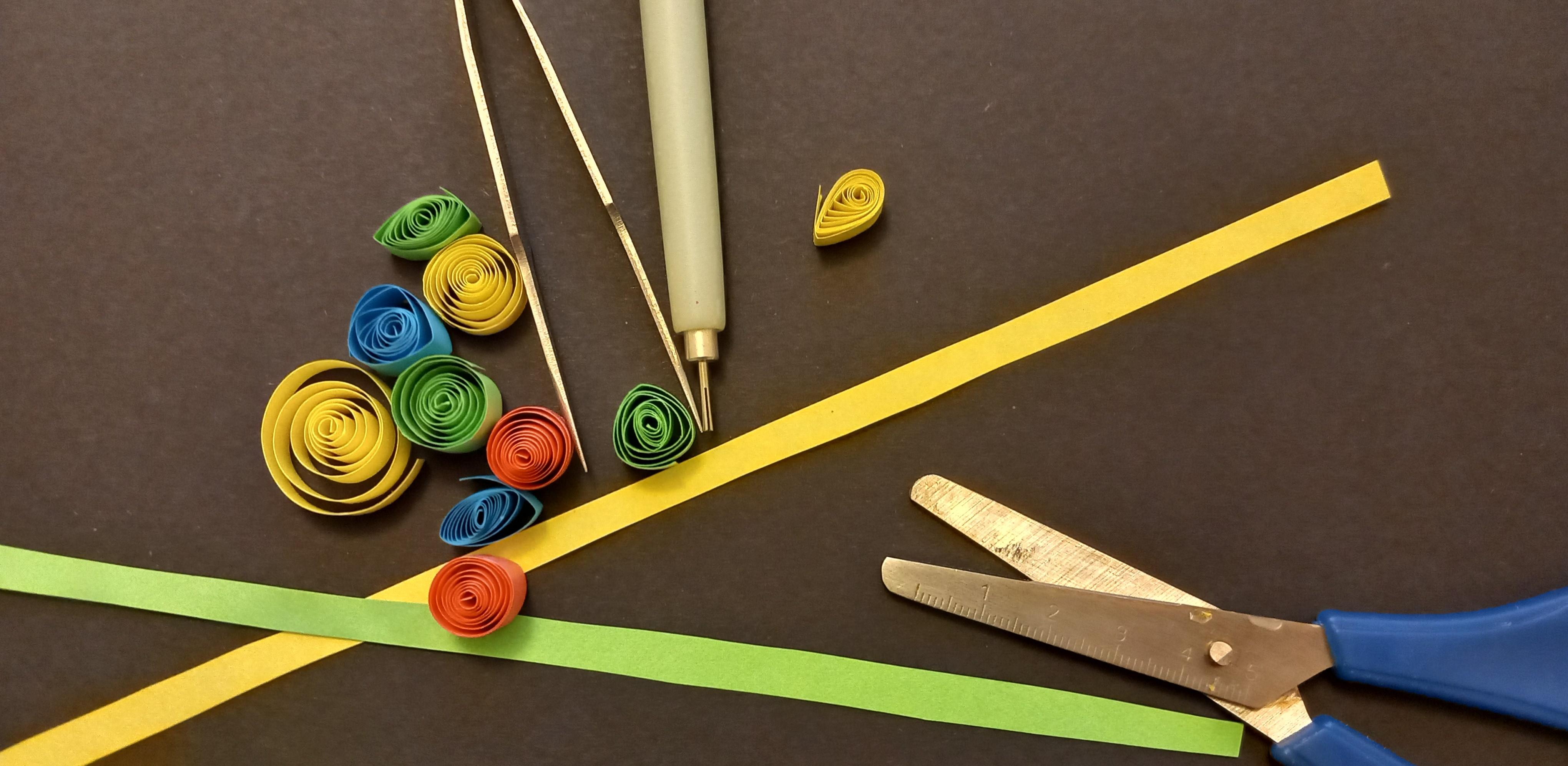 Quilling, rullade pappersremsor