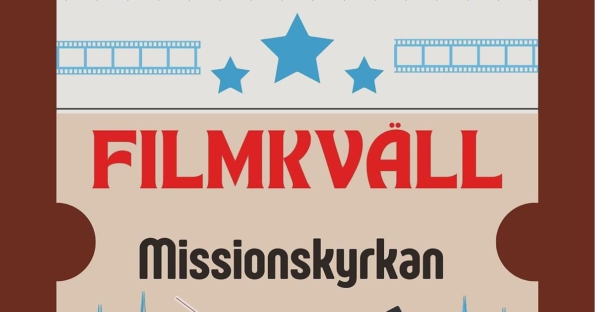 Illustration med texten filmkväll Missionskyrkan