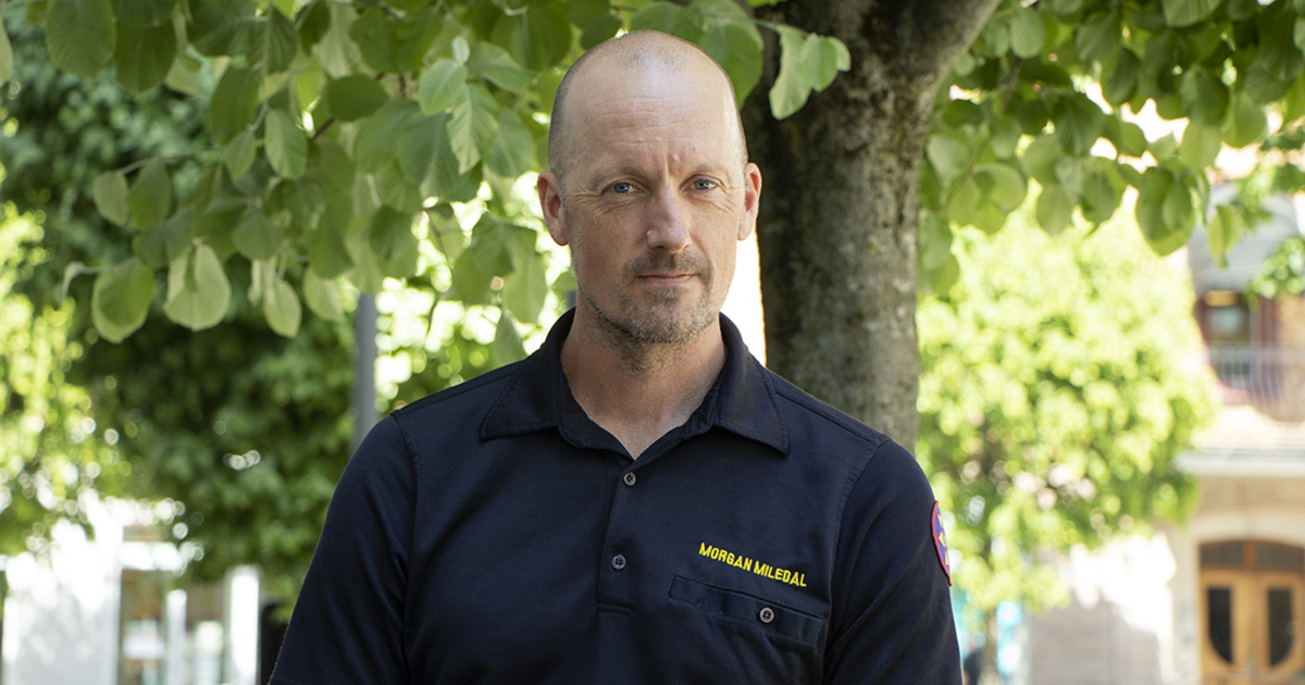 Morgan Miledal i ett somrigt Vetlanda.